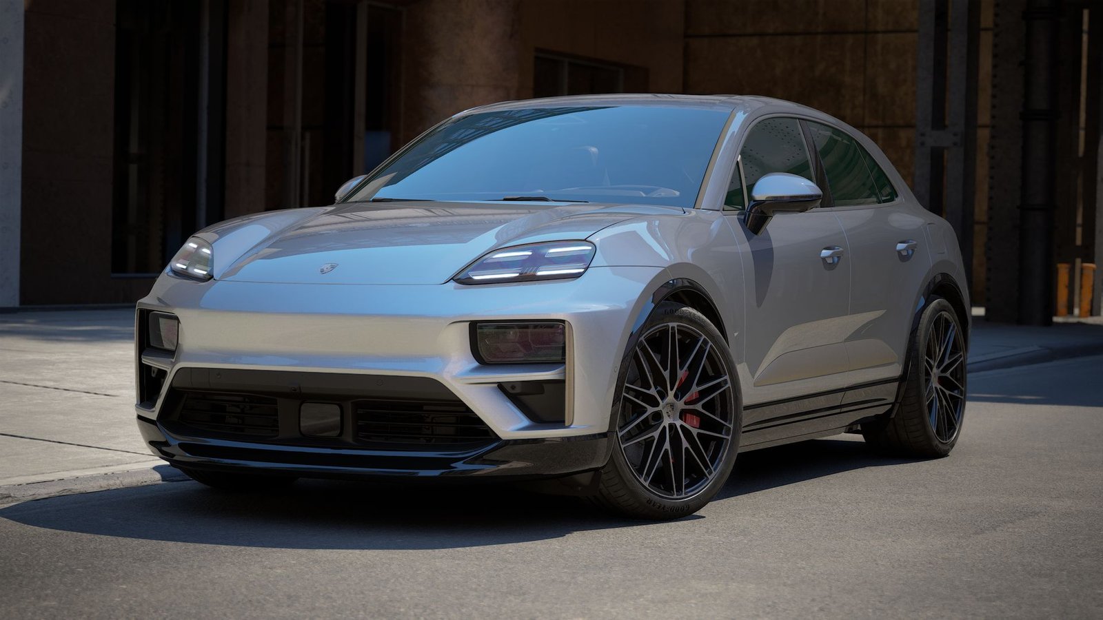 Porsche Macan Turbo Electric front view